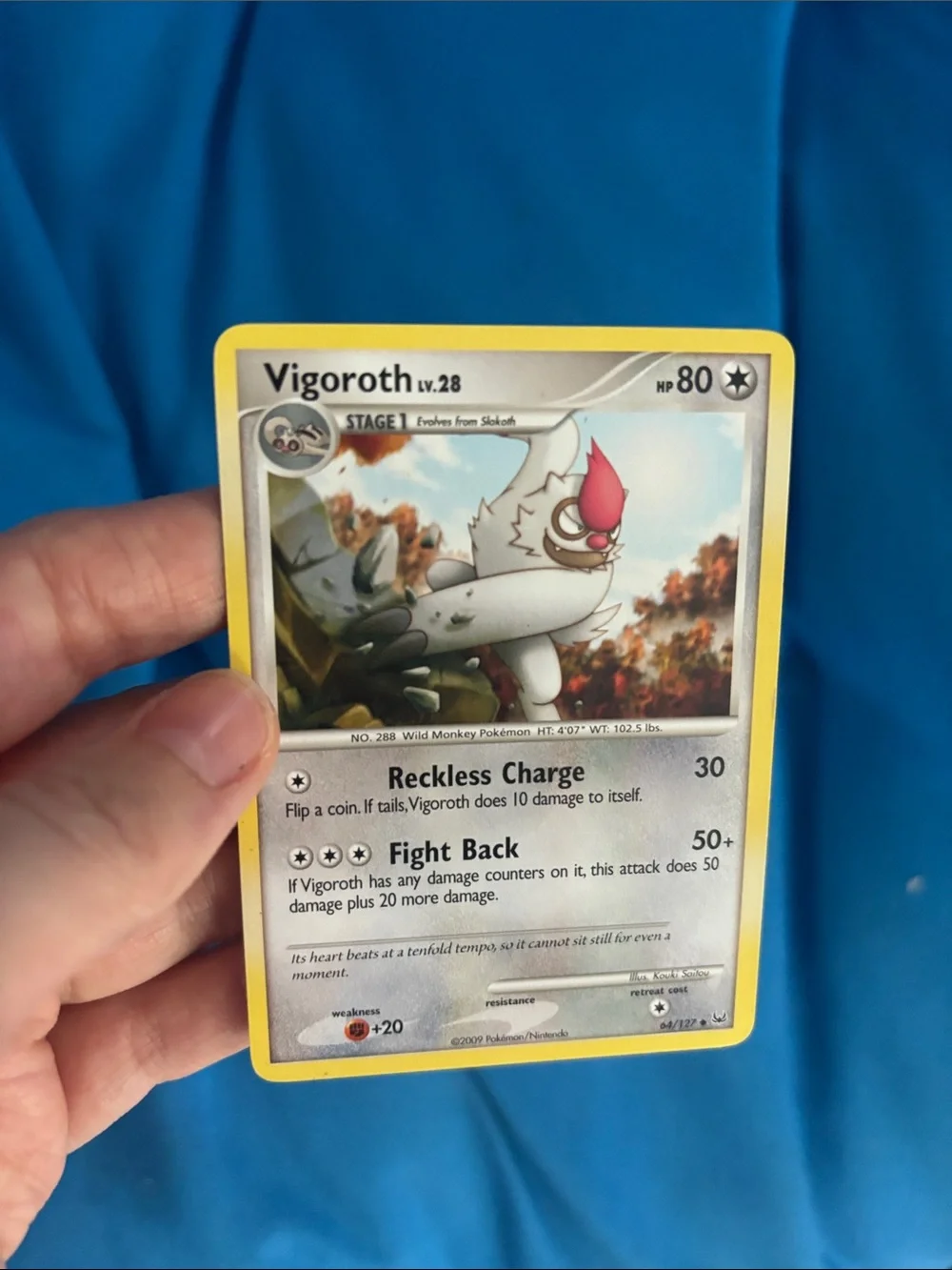 Pokémon Cards Vigoroth HP 80 Common Type Pokemon 2009 NWOTS